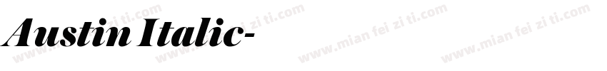 Austin Italic字体转换